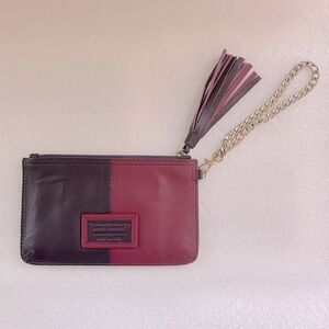 Abigail Riggs Leather Amelia Earhart Quote Two-Tone Wristlet Card Case ID Holder